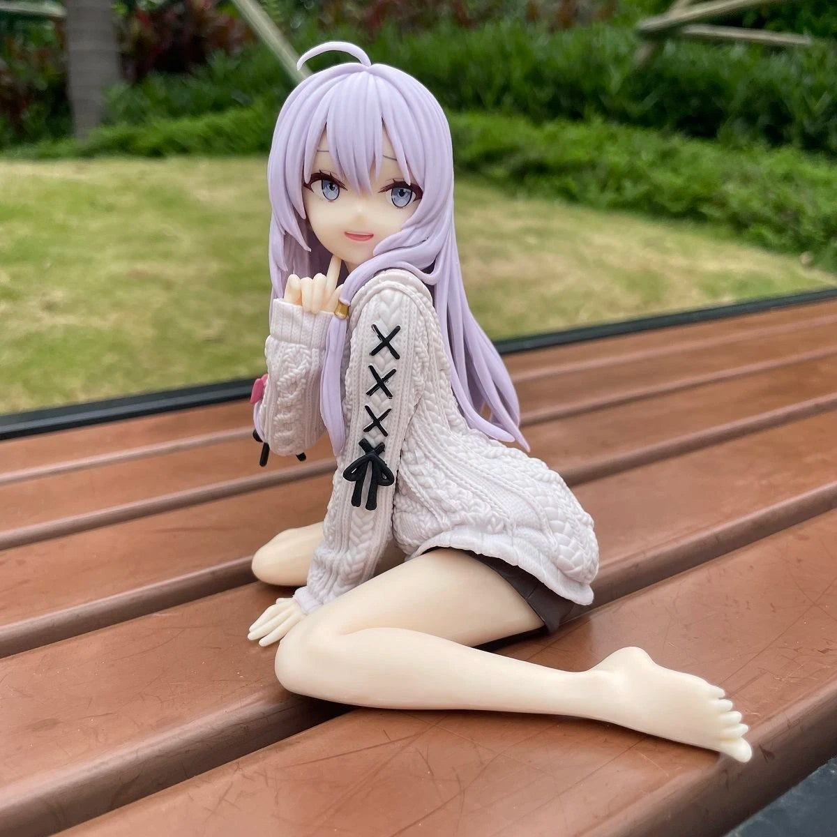 Devil's Journey Irina Handles Sitting Sweater Dress Knitting Turn Back Animation anime Pretty Girl Ornaments