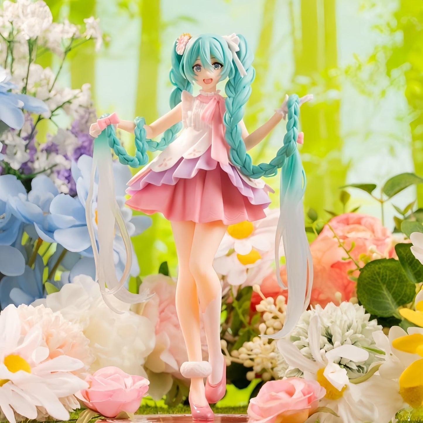 Miku Hatsune Miku Hand Made Sakura Chuyin Long Hair Braid Fairyland anime Model High Quality Decoration