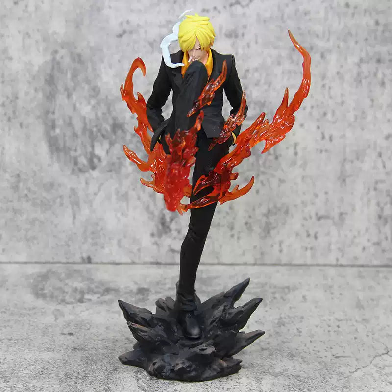One Piece figurine, demon god Yamaharu standing posture, flame demon kicking model statue ornament