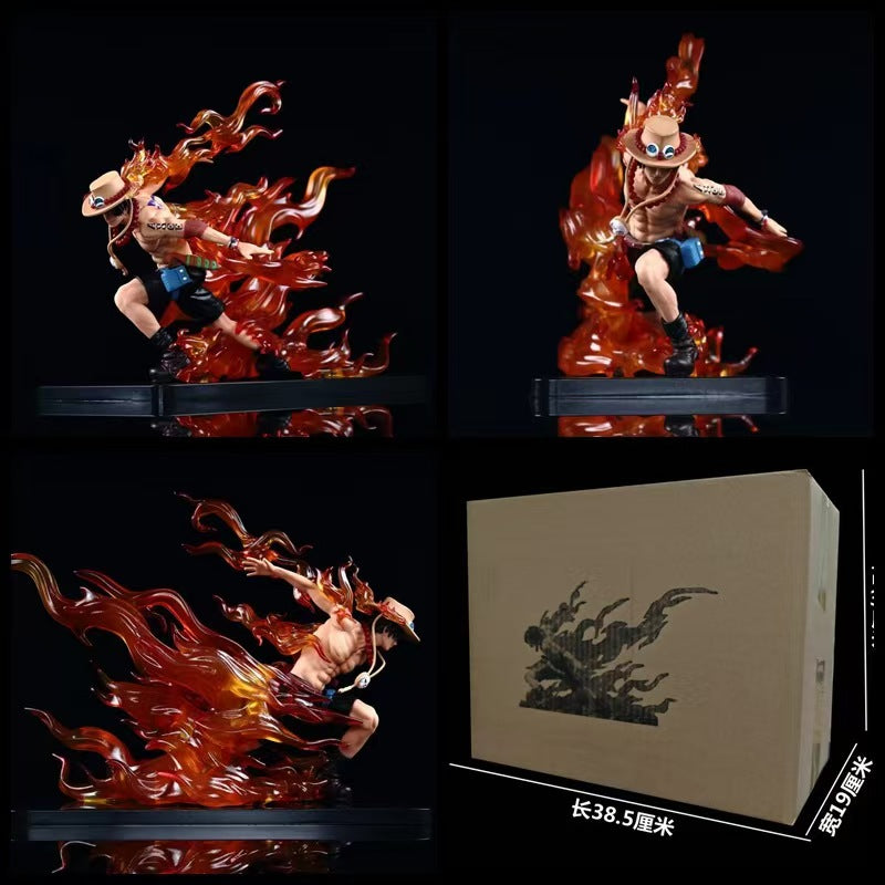 Anime One Piece Portgas D Ace Fire Drift Action PVC Figure Statue Toy Gift
