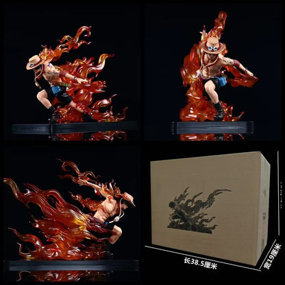 Anime One Piece Portgas D Ace Fire Drift Action PVC Figure Statue Toy Gift