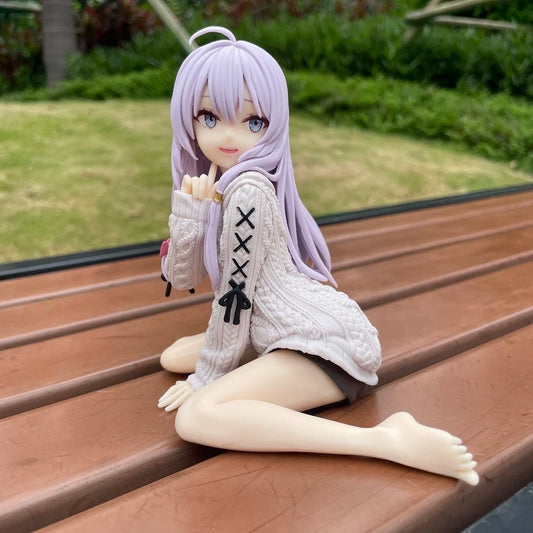Devil's Journey Irina Handles Sitting Sweater Dress Knitting Turn Back Animation anime Pretty Girl Ornaments