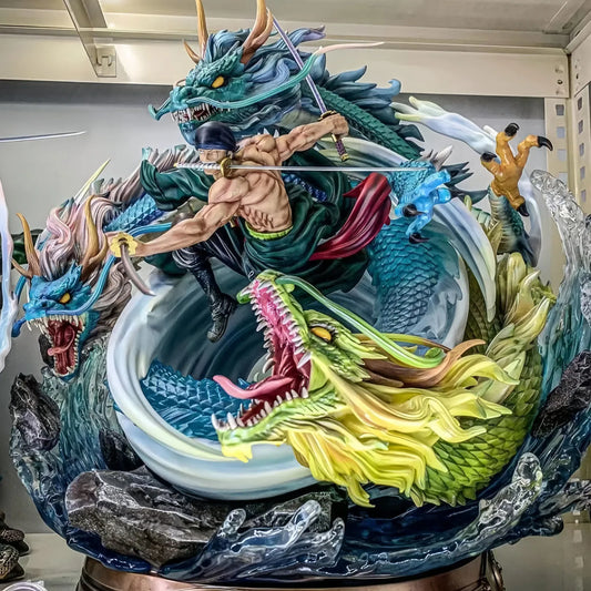 Japanese Version One Piece Handheld Solo Three Dragons Three Knives Flow Tornado Handheld Model Ornament Gift muse