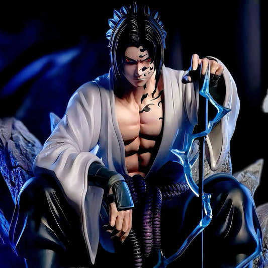 C4 Sitting Position - Sasuke [Japanese Version] Limited Edition Naruto GK Handheld Trendy Play AZ Ornament Gift Surrounding Model