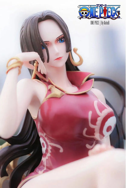 One Piece Boa Hancock Seven Warlords Empress 1/7 Scale Sitting Throne Figure - Handmade Hand-Painted PVC Statue with Detachable Base - Collectible Anime Decoration