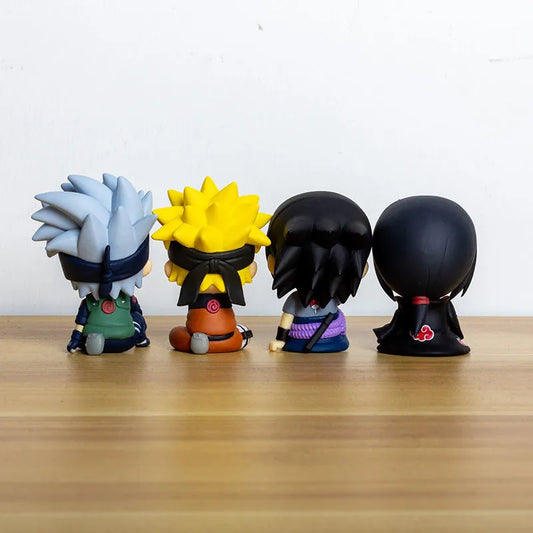 Naruto Handheld Naruto Kakashi Sasuke Itachi Model Q-Version Doll Car Ornament Birthday Gift Toy