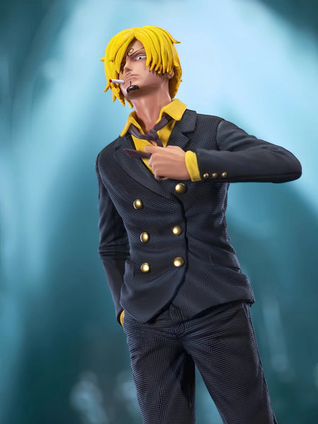 One Piece Sanji Limited Edition GK Collectible Figure - 1/9 Scale Handheld Cigarette Dynamic Pose Statue - Premium Resin Model with Base - Anime Fan Gift