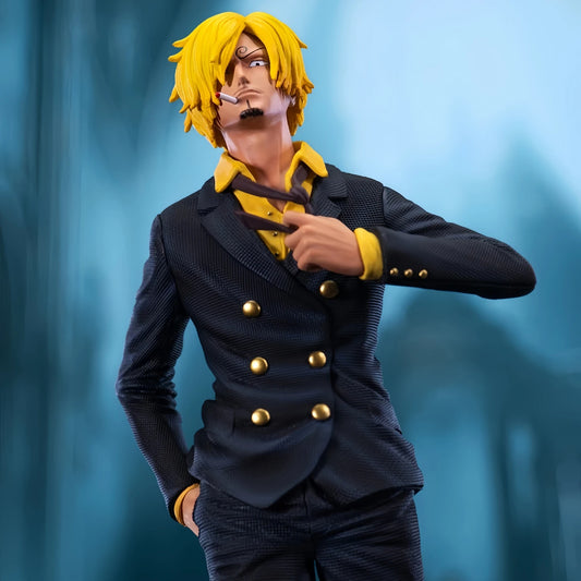 One Piece Sanji Limited Edition GK Collectible Figure - 1/9 Scale Handheld Cigarette Dynamic Pose Statue - Premium Resin Model with Base - Anime Fan Gift