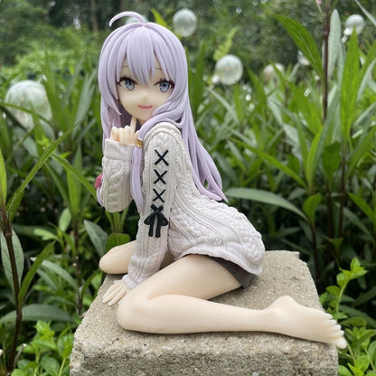 Devil's Journey Irina Handles Sitting Sweater Dress Knitting Turn Back Animation anime Pretty Girl Ornaments