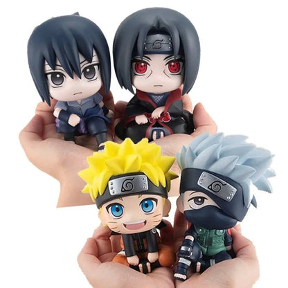 Naruto Handheld Naruto Kakashi Sasuke Itachi Model Q-Version Doll Car Ornament Birthday Gift Toy