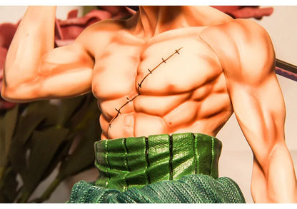 One Piece Handheld Solon Double Headed Carving Three Blade Flow Statue Large Model Ornament