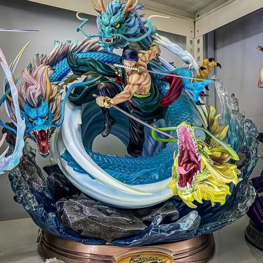 Japanese Version One Piece Handheld Solo Three Dragons Three Knives Flow Tornado Handheld Model Ornament Gift muse