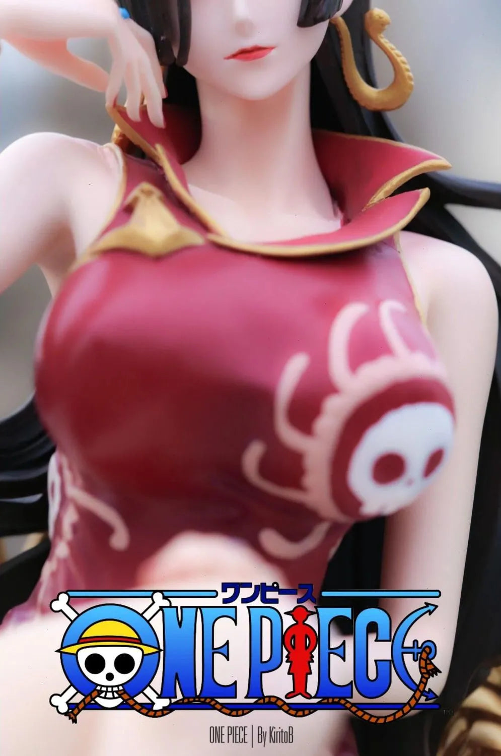One Piece Boa Hancock Seven Warlords Empress 1/7 Scale Sitting Throne Figure - Handmade Hand-Painted PVC Statue with Detachable Base - Collectible Anime Decoration