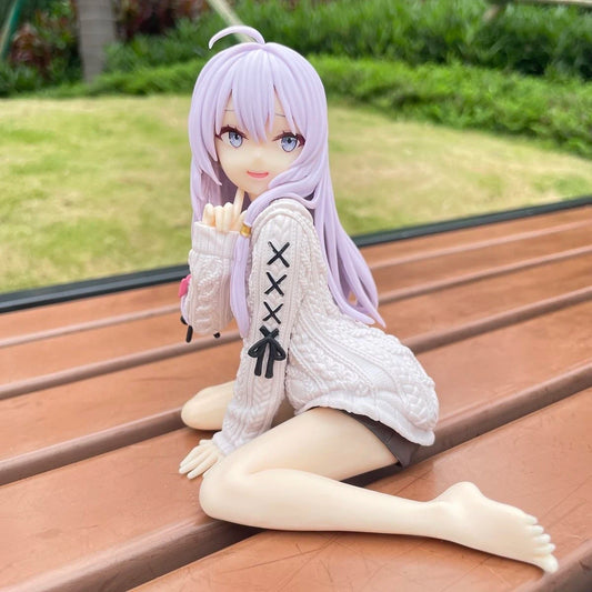 Devil's Journey Irina Handles Sitting Sweater Dress Knitting Turn Back Animation anime Pretty Girl Ornaments