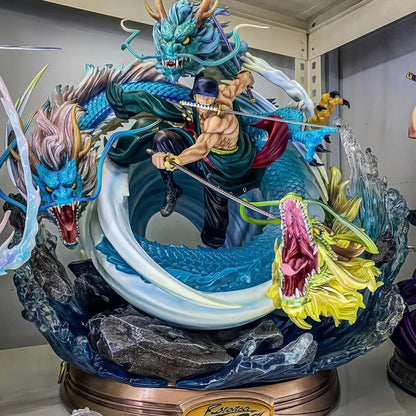 Japanese Version One Piece Handheld Solo Three Dragons Three Knives Flow Tornado Handheld Model Ornament Gift muse
