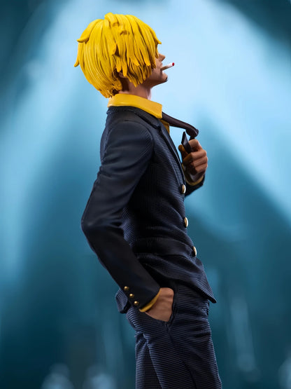 One Piece Sanji Limited Edition GK Collectible Figure - 1/9 Scale Handheld Cigarette Dynamic Pose Statue - Premium Resin Model with Base - Anime Fan Gift