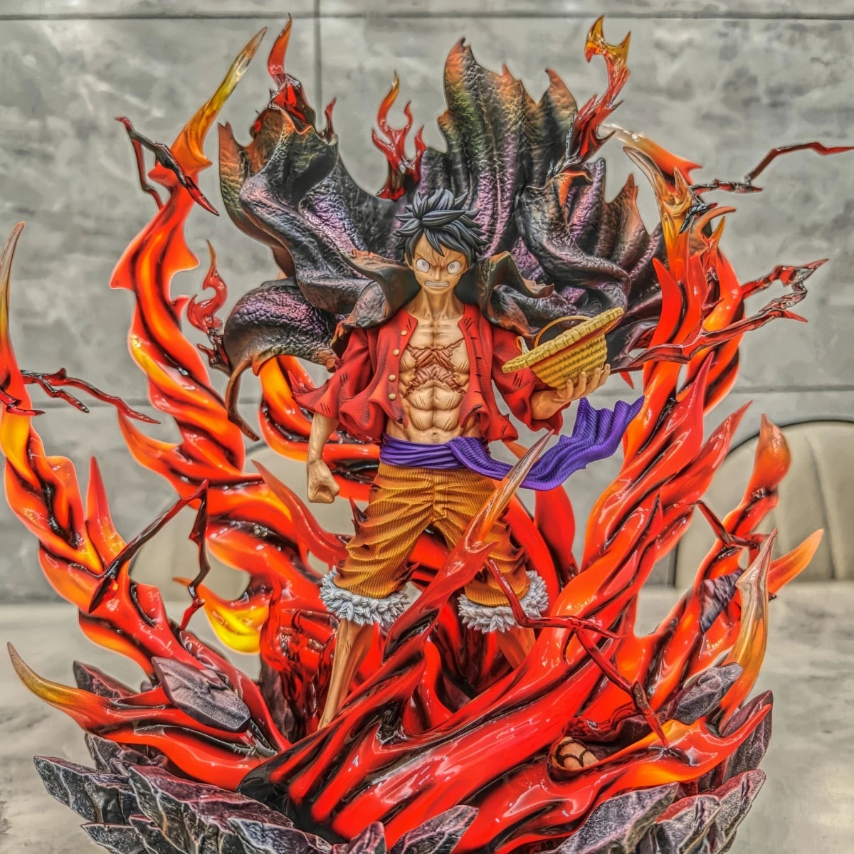 H Overlord Color Luffy [Japanese Version] Exclusive Limited Edition One Piece Anime Peripheral Handmade Model Ornament Muse
