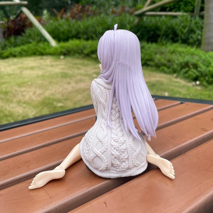 Devil's Journey Irina Handles Sitting Sweater Dress Knitting Turn Back Animation anime Pretty Girl Ornaments